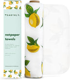 Reusable Paper Towels - 10 Pack - Roll of Washable Cotton Cloth Paper Towels - Paperless Reusable Napkins Cloth Washable - Absorbent + Long Lasting - Zero Waste Products - (Lemon)