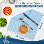 DAN RIVER 12-Pack Microfiber Towels – Ultra Absorbent, Lint-Free & Streak-Free dishwashing Rags for Home, Car & Kitchen - Must-Have Cleaning Essentials - 12" x 12" - Assorted