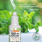 Mighty Mint Peppermint Oil Roach Repellent Spray – Natural Cockroach Killer for Indoor & Outdoor Use – Plant-Based Insect & Pest Control – 16 oz (Pack of 2)