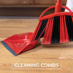 O-Cedar One Sweep Broom with Step-On Dustpan | Remove 99% with One Sweep | Lightweight Quiet Cleaning Tool | Ideal for Pet Owners
