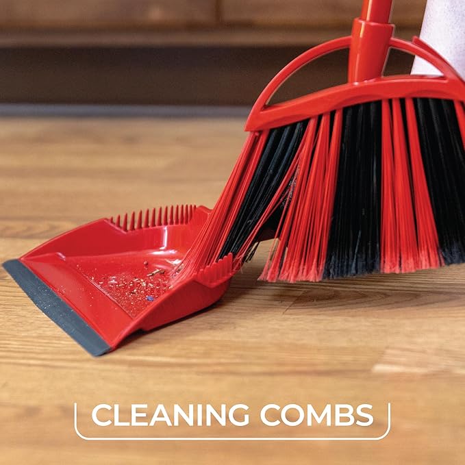 O-Cedar One Sweep Broom with Step-On Dustpan | Remove 99% with One Sweep | Lightweight Quiet Cleaning Tool | Ideal for Pet Owners