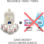 Friendsheep Wool Dryer Balls, Organic Reusable Fabric Softener Alternative for Laundry, Handmade, Fair Trade, Hypoallergenic, Eco-Friendly, Plastic-Free (6 Pack XL – Pig- Piggy Band)