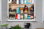 HOLDN’ STORAGE White Spice Rack Organizer for Cabinet, Heavy Duty, Pull Out Spice Rack, Lifetime Limited Warranty, Spice Organization 10.5" W x 10.4" D x 8.8" H - Spice Racks for Inside Cabinets.