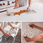 Papaya Reusable Paper Towels 2-Pack - 2 Sheets + 1 Hooks, Quick Drying, No Odor, 1 Sheet Replaces 17 Rolls, Washable Kitchen Cloth, Sustainable Dish Sponge, Eco Friendly Gift