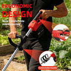 Cordless Tiller Cultivator, 360PRM Electric Garden Tiller, with 2X4.0Ah Batteries & LCD Display, 48 Steel Tines, 9" Tilling Width, 6.6" Depth, Battery Powered Rotary Tiller Lawn/Soil Cultivation