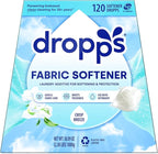 Dropps Laundry Fabric Softener Pods, Crisp Breeze (120 Count) - Fabric Softener Liquid Pods for Fluffy, Soft Fabrics - HE Compatible Mineral Based Ingredients Laundry Supplies