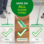 Swiffer Sweep + Mop, Wet Pads Refill, Floor Cleaner for Dirt, Dust, Hair, Cleaning Cloths for Mopping Home, Bathroom, Kitchen, All Purpose Multi-Surface Floor Wipes, Lavender, 24ct