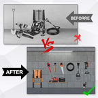 14 Inches Extra Large Garage Hooks, 4Pcs Heavy Duty Garage Wall Mount Organizer, Tool Hanger Long Utility Storage Hooks for Hanging Tire, Chair, Ladder, Garden Tools, Strollers and More