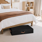 StorageWorks Underbed Storage with Lid, 2-Pack Under Bed Storage Containers for Clothes, Bedding, and Sweaters, Black