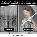 2Pack 14-Inch Multifunctional Rust Proof Window Cleaning Kit. for Shower Glass Doors, Bathroom Doors, Mirrors and Windows