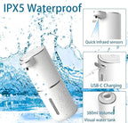 2Pack Automatic Soap Dispenser – Touchless Foaming Soap Dispenser 400ml USB Rechargeable Dispenser Electric Wall Mounted 4levels Adjustable Foam Dispenser Pump for Bathroom Kitchen Dish Soap