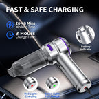 Car Vacuum Cleaner High Power - 22000PA Portable Car Vacuums 4 in 1 Compressed Air Duster & Air Blower & Pump Hand Held Vacuum Cordless with Brushless Motor for Cars Home Office