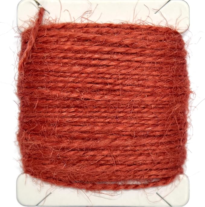 Jute Twine 15m Long Twine String for Crafts Gift Wrapping Packing Gardening Crochet Knitting Macrame Decor (Dark Burnt Orange)