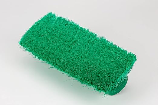 SPARTA 41278EC09 Flo-Thru Plastic Wall Scrub Brush, Equipment Brush With Soft Nylex Bristles For Industrial Kitchens, Hospitals, Commercial Cleaning, 4 Inches, Green