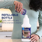 Bona Hardwood Floor Cleaner Bottle for use with Swiffer WETJET Spray Mop, Lavender Thyme Scent, makes 64 Fl Oz - Includes Filled Bottle + Concentrate Refill for Wood Floor Cleaning
