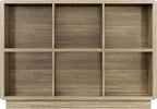 ChooChoo 6 Cube Storage Organizer, Wooden Bookcase with Storage, Cube Storage Bookshelf for Bedroom and Home Office, Rustic Oak