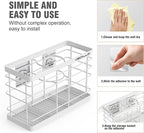 Hair Tool Organizer Shower Caddy Bathroom Hair Care and Styling Tool Organizer Storage Basket and Container for Hair Dryer, Flat Irons, Curling Wands, Hair Straighteners - Wall Mount No Drilling Rustproof Stainless Steel Bathroom Shelf