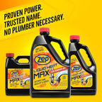 Zep Liquid Heat Max Clog Remover Gel - Destroys Hair, Build-Up & Grease - 64 oz.