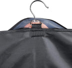 Univivi Garment Bag 60inch Lightweight Suit Bags for Closet Storage, Hanging Clothes Cover 3 Pack with Zipper and Eye-Hole Carry Handles for Folding for Tuxedos Coats Dresses, Black