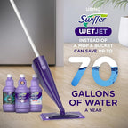 Swiffer Wetjet Hardwood Floor Mopping and Cleaning Solution Refills, All Purpose Cleaning Product, Open Window Fresh Scent, 1.25 Liter, 2 Pack (Packaging may vary)