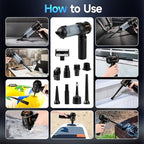 Portable Cordless Mini Car Vacuum Cleaner 16KPa - 80000RPM Brushless Motor Handheld 4-in-1 Compressed Air Duster & Air Blower & Pump Hand Held Vacuum for Car, Home, Office, Camping, Pet