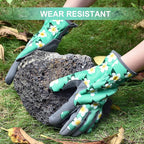 Womens Gardening Weeding Working Gloves, Leather Garden Glove for Women Thorn Proof No Stab for Digging, Planting,Pruning