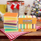 Scrub Sponge, Dual-Sided Temperature-Responsive Scrubber - Non-Scratch - Multipurpose Dish Sponges for Kitchens, Bathrooms, and Outdoor Use - 6 Pack