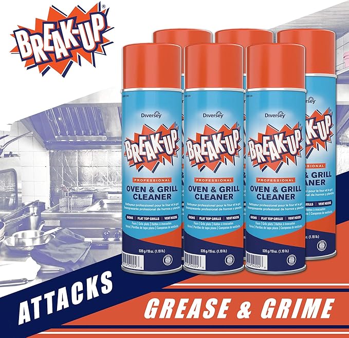 Diversey BREAK-UP CBD991206 Oven and Grill Cleaner, 19oz Aerosol, 6/Carton