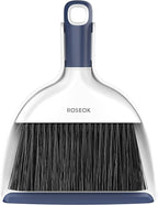 Mini Broom and Dustpan Set for Cleaning, Compact Desktop Dustpan with Brush for Kitchen Counter, Office, Car, Navy Blue, 1 Pack