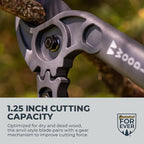 Woodland Tools Duralight Compact Lopper, 16 Inch Anvil Branch Cutter with Gear Assist and Glass-Filled Nylon Handles, Lightweight Tree Pruner for Dry Branches, Tight Spaces, and Everyday Yard Work
