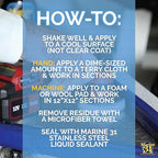 Marine 31 Stainless Steel Liquid Polish | Restores Shine & Luster on Stainless Steel, Aluminum & Chrome | Easy to Use Formula | M31-620 | 16 oz Bottle