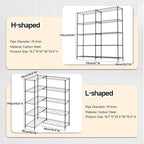 M MZG 5 Tiers Storage Shelves Load 1500LBS, Metal Shelving Wire Metal Shelving Unit Shelves for Storage Adjustable Garage Shelving for Pantry Kitchen Garage Black 15.8" D x 33.5" W x 70.5" H
