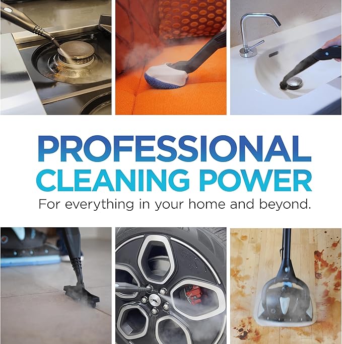 Euroflex Vapour Pro 20-Piece Steam Mop with Built-In All-in-One Portable Steam Cleaner; Ranked #1 by Good Housekeeping; 295°F & 50 PSI; Kills 99.9% Bacteria & Viruses (H1N1); 5-Year Warranty