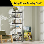 GIOTORENT 6-Wire Standing Storage Shelf for Bathroom Organizers and Storage & Laundry Room Organization, Metal Shelving Unit Pantry Rack for Kitchen & Bathroom, Black
