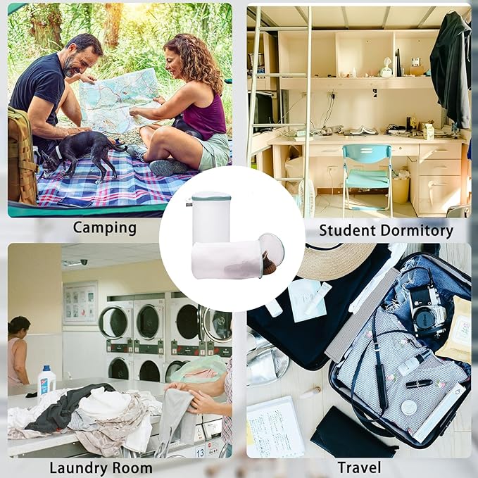 Kimmama Shoe Washing Machine Bag,Laundry Shoes Bags,Sneaker Wash Protector Sack,Sandwish Mesh,White,8x15"