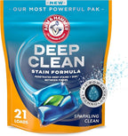 ARM & HAMMER Deep Clean Stain Formula, Laundry Detergent Power Paks, 21 ct.