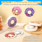 8 Pack Cute Kitchen Sponges Dish Set Compressed Non-Scratch Reusable Kitchen Cleaning Household Sponges for Dishes, Pans, Kitchen, Fruit, Plate, Bathroom(Donut)