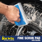 STAR BRITE Scrub Pad with Handle (Fine) White (040129)