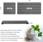 4PCS Fast Drying Diatomite Stone Soap Tray for Bathroom and Kitchen, Vanity Tray, Water Absorbing Coaster