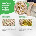 Rockin' Green Laundry Detergent, Plant based, All Natural Laundry Detergent Powder, Vegan and Biodegradable Odor Fighter, Safe for Sensitive Skin (Active Wear 90 Loads - Freshwood Mac)