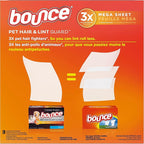 Bounce Fabric Softener Sheets, Fresh Scent, 180 Count | Pet Hair and Lint Guard | Pack of 2 | 3X Pet Hair Fighters