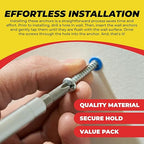 Qualihome Ribbed Plastic Drywall Anchor Kit, Wall Anchors and Screws for Drywall Includes Anchors, & Screws, Mounting Tolls for Decor, Furniture, Shelving (50 Pack, Size: 10-12 x 1")