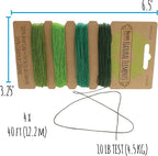 The Beadsmith 100% Hemp Cord – Emerald Colors – .55mm, 40 Foot Spool, 10LB Test Strength – Twine for Jewelry Making, Macrame, Paper Crafts, Gardening, Scrapbooking, Home Décor, DIY String Art & More