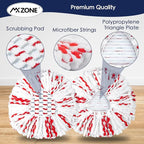Spin Mop Replacement Heads Compatible with O-Cedar EasyWring 1-Tank System - Microfiber Mop Head Refills for Deep Floor Cleaning, Scrub Pad for Tile Hardwood Kitchen, 2 Pack