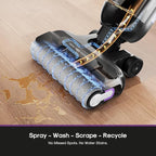 Eureka Cordless Wet Dry Vacuum Cleaner and Mop,170° Reclinable,185°F Hot Air Self-Cleaning Vacuum,Long Run Time,Great for Hard Floors Pet Hair Sticky Messes，RapidWash 730, Purple