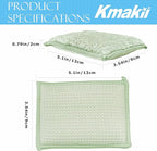 KMAKII Bamboo Kitchen Sponges Dish Sponge Super Absorbent Natural Dish Sponges, Green, Pack of 6