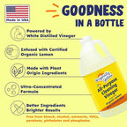 Originally Yellow Lemon Vinegar For Cleaning Purpose | USA Made All Purpose Cleaner | Use as a Floor, Glass, Kitchen, & Bathroom Cleaner | Plant Derived Vinegar 1 Gallon in 2 bottles | 128 Oz