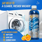 Oh Yuk Washing Machine Cleaner For All Washers (Top Load, Front Load, HE and Non-HE), Natural Citrus Fragrance, Four Cleanings Per Bottle, Septic Safe, 16 Fl Oz