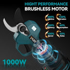 Brushless Electric Pruning Shears for Makta 18V Battery, Portable Cordless Pruning Shears with LCD Display＆SK5 Blades, Adjustable Cutting Diameter 0.8-1.2 Inch for Gardening Tree Pruning(NO Battery)