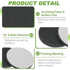 Power Scrub Pads, Scrubbing Pads 800 Grits Scouring Discs - Fitting for (Home Kitchen Cleaning - Drill Attachment - Scrubber Replacement) 8 Pcs & 4 Inch & Dark Gray
